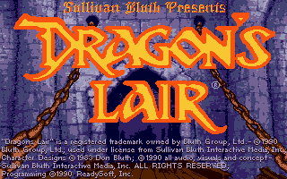 Dragon's Lair title screen for Atari ST