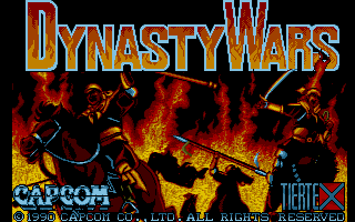 Dynasty Wars title screen for Atari ST
