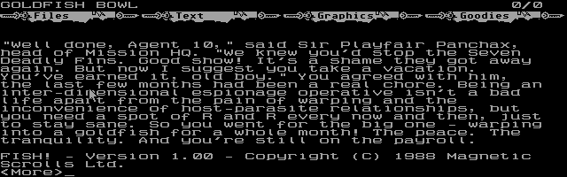 Fish title screen for Atari ST