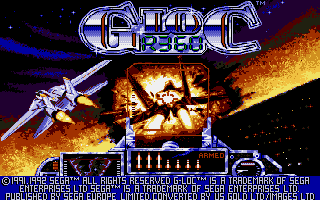 Gloc R360 title screen for Atari ST