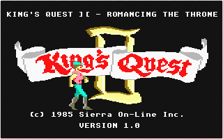 King's Quest II: Romancing the Throne title screen for Atari ST