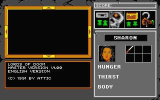 Lords Of Doom title screen for Atari ST