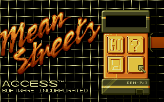 Mean Streets title screen for Atari ST