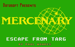 Mercenary title screen for Atari ST