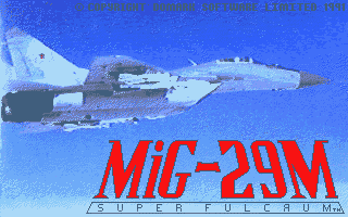 MiG-29M Super Fulcrum title screen for Atari ST