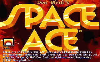 Space Ace title screen for Atari ST