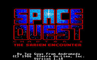 Space Quest title screen for Atari ST