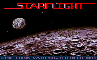 Starflight title screen for Atari ST