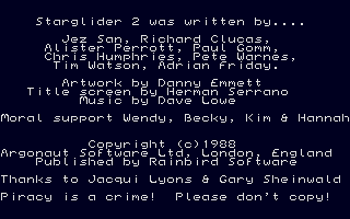 Starglider 2 title screen for Atari ST