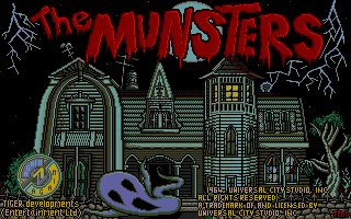 The Munsters title screen for Atari ST