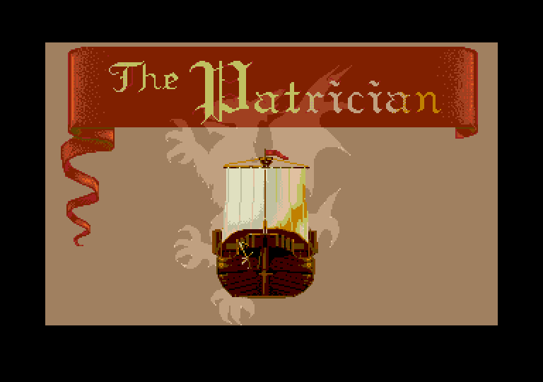 The Patrician title screen for Atari ST