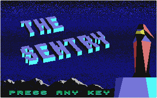 The Sentry title screen for Atari ST