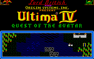Ultima IV: Quest Of The Avatar title screen for Atari ST