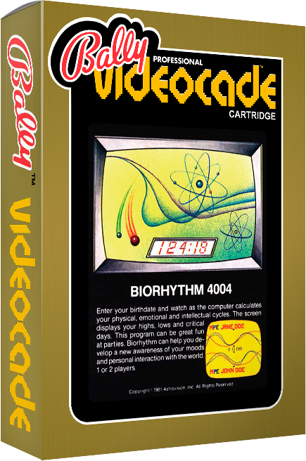 BioRythm box art for Bally Astrocade