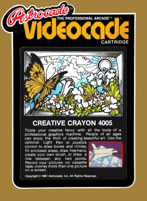 Coloring Book box art for Bally Astrocade