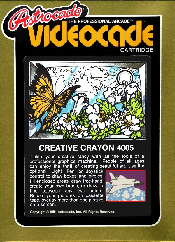 Creative Crayon box art for Bally Astrocade