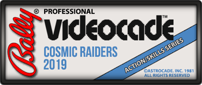 Cosmic Raiders logo for Bally Astrocade