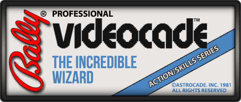Incredible Wizard logo for Bally Astrocade