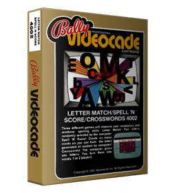 Letter Match & Spell 'N Score & Crosswords logo for Bally Astrocade