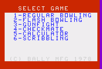 Bowling screenshot 3 for Bally Astrocade