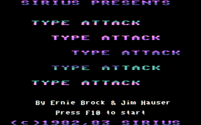 ICBM Attack title screen for Bally Astrocade