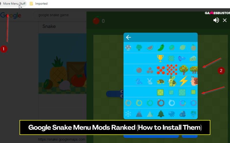 Sneaky Snake title screen for Bally Astrocade