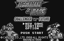 Rockman & Forte title screen for WonderSwan
