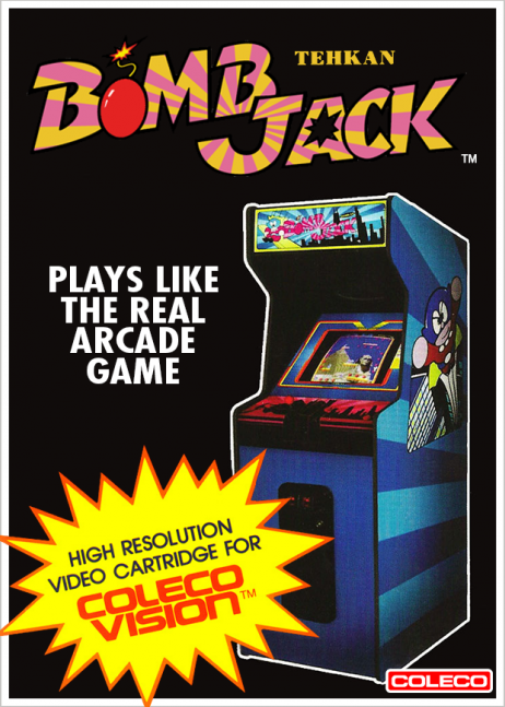 Bomb Jack box art for Colecovision
