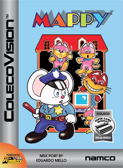 Mappy box art for Colecovision