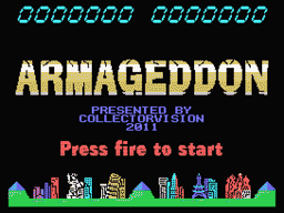 Armageddon title screen for Colecovision