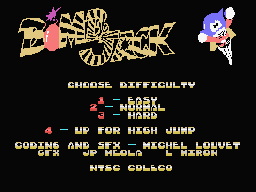 Bomb Jack title screen for Colecovision