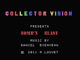 Bomb'n Blast title screen for Colecovision