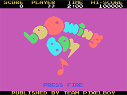 Booming Boy title screen for Colecovision