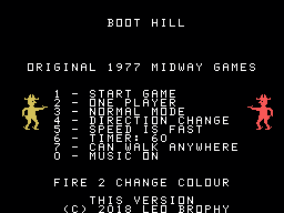Boot Hill title screen for Colecovision