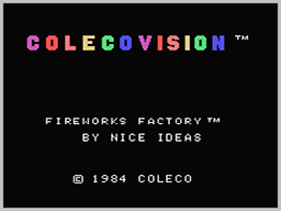 Fireworks Factory title screen for Colecovision