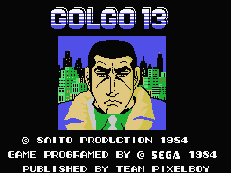 Golgo 13 title screen for Colecovision