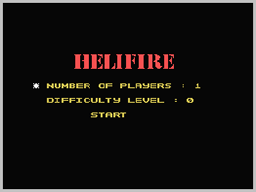 Helifire title screen for Colecovision