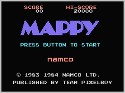 Mappy title screen for Colecovision