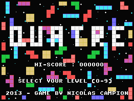 Quatre title screen for Colecovision