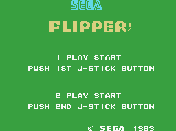 Sega Flipper title screen for Colecovision