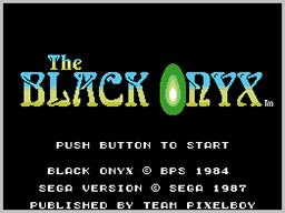 The Black Onyx title screen for Colecovision