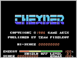Thexder title screen for Colecovision