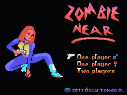 Zombie Near title screen for Colecovision