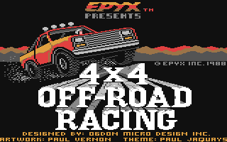 4x4 Off-Road Racing box art for Commodore 64