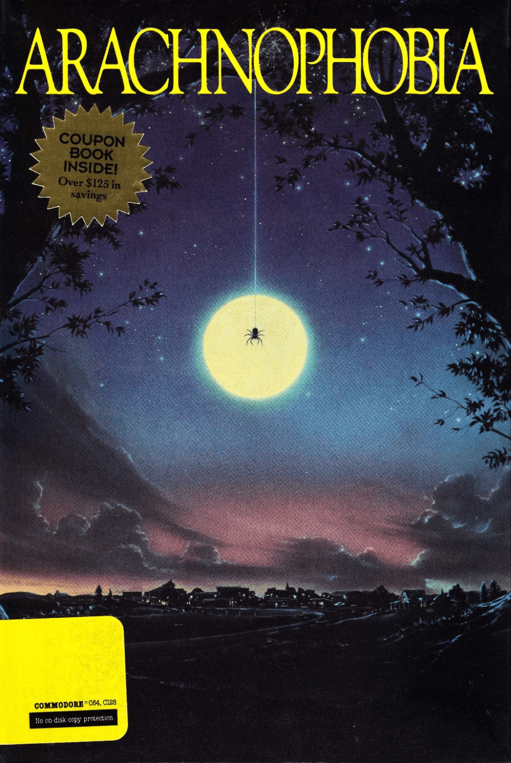Arachnophobia box art for Commodore 64