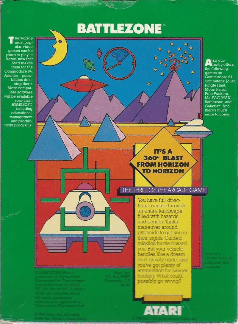 Battlezone box art for Commodore 64