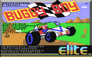 Buggy Boy box art for Commodore 64