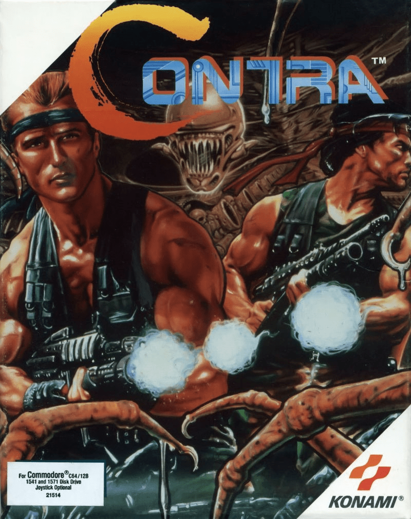Contra box art for Commodore 64