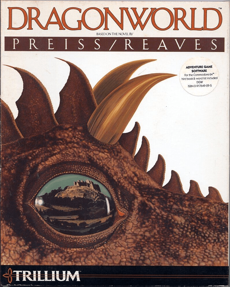 Dragonworld box art for Commodore 64