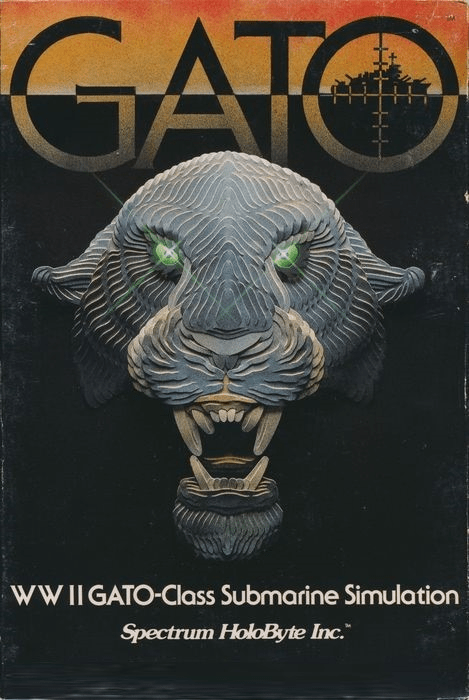 Gato box art for Commodore 64